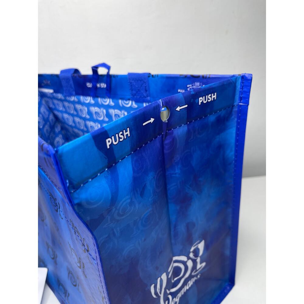 Wegmans Blue Click N' Stay Reusable Grocery Tote Bag w/ Removable Liner NEW NWT! - Picture 10 of 16